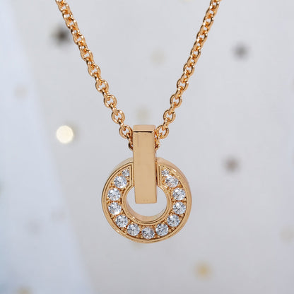 [Elitejewels]GARI NECKLACE PINK GOLD DIAMOND