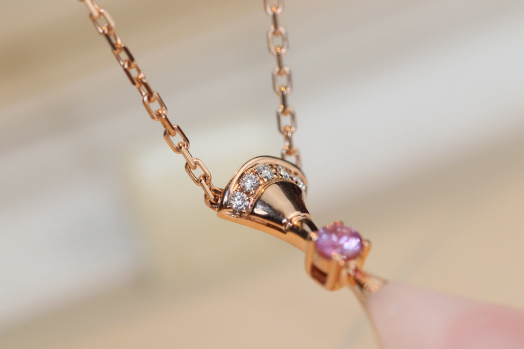 [Elitejewels]DREAM NECKLACE PINK MOP DIAMOND