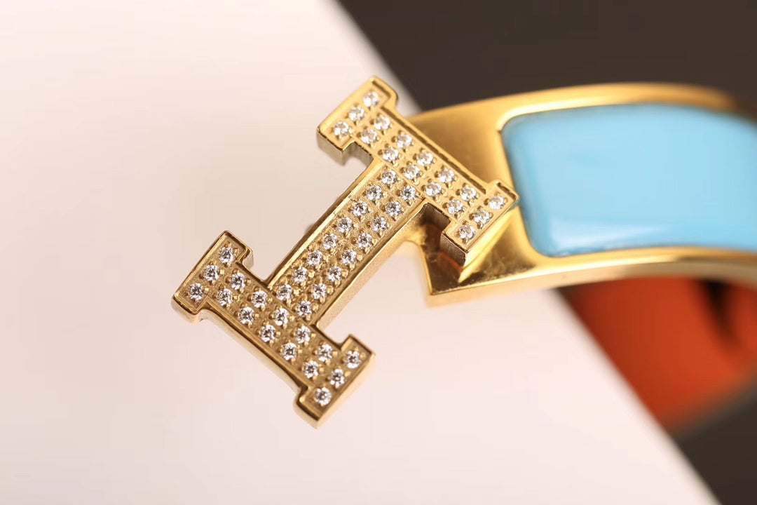 [Elitejewels]H CLOUD BLUE BRACELET GOLD DIAMOND