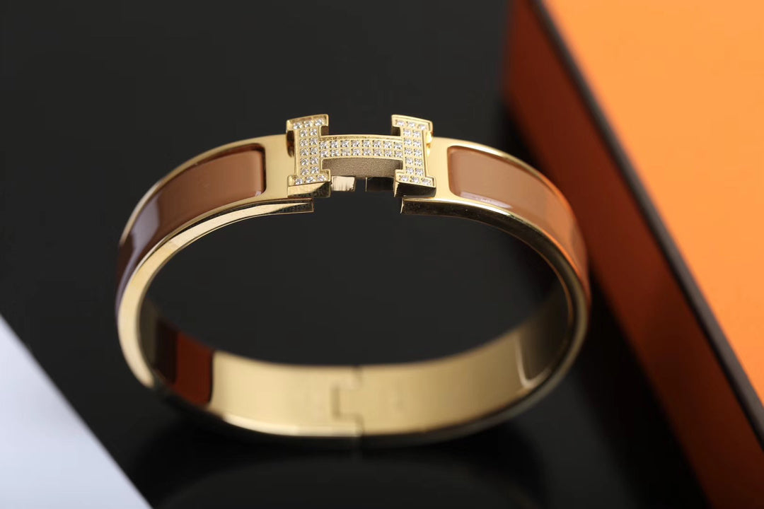 [Elitejewels]H BRACELET GOLD DIAMOND