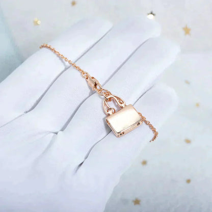 [Elitejewels]AMULETTE PEDANT ROSE GOLD NECKLACE