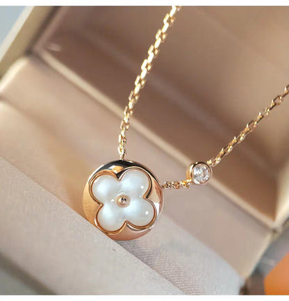 [Elitejewels]SUN MOP GOLD 1 DIAMOND NECKLACE