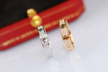 [Elitejewels]ラブリング 3.6MM ダイヤモンドパヴェ