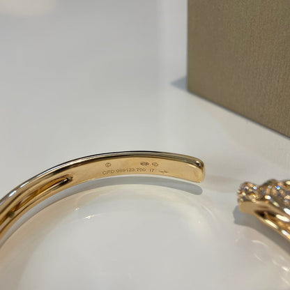 [Elitejewels]PANTHERE GOLD DIAMOND OPEN BRACELET