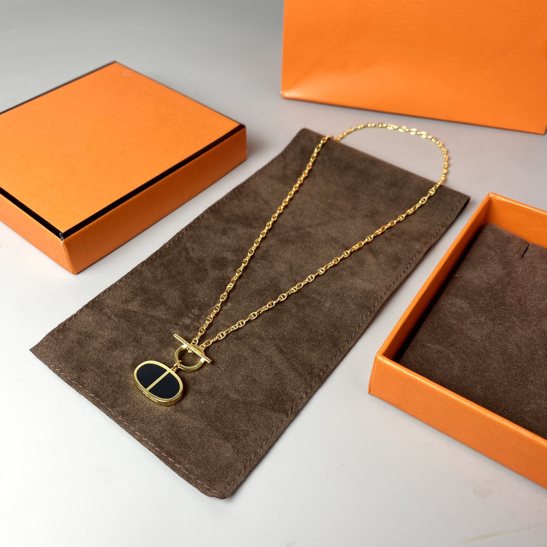 [Elitejewels]CHAINE VERSO BLACK CERAMIC NECKLACE