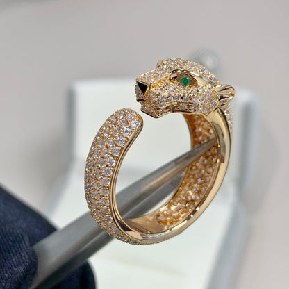 [Elitejewels]PANTHERE PINK GOLD DIAMOND RING