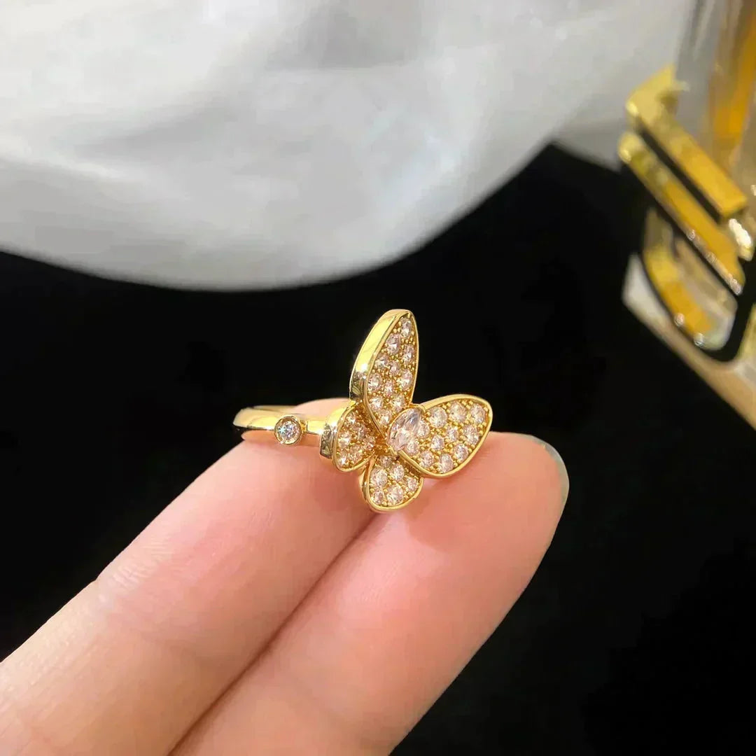 [Elitejewels]バタフライ ダイヤモンド リング