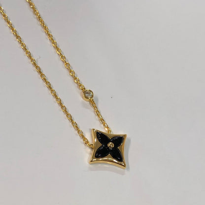 [Elitejewels]スターブラックモップネックレス