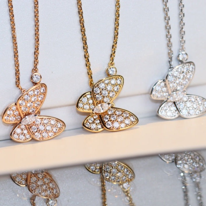 [Elitejewels]BUTTERFLY DIAMOND NECKLACE