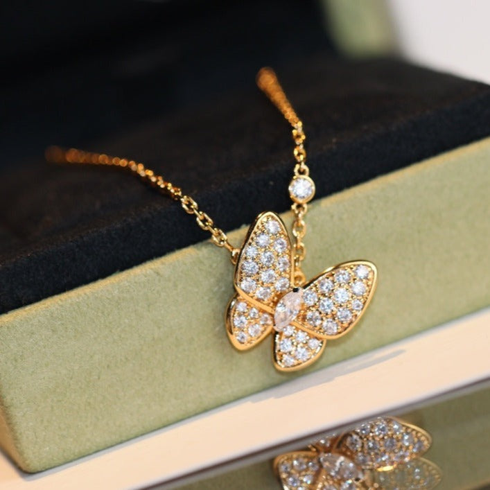 [Elitejewels]BUTTERFLY DIAMOND NECKLACE