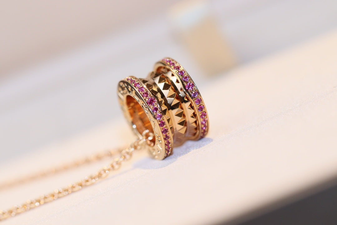 [Elitejewels]ZERO 1 ROCK ROSA GOLD ROSA DIAMANT HALSKETTE