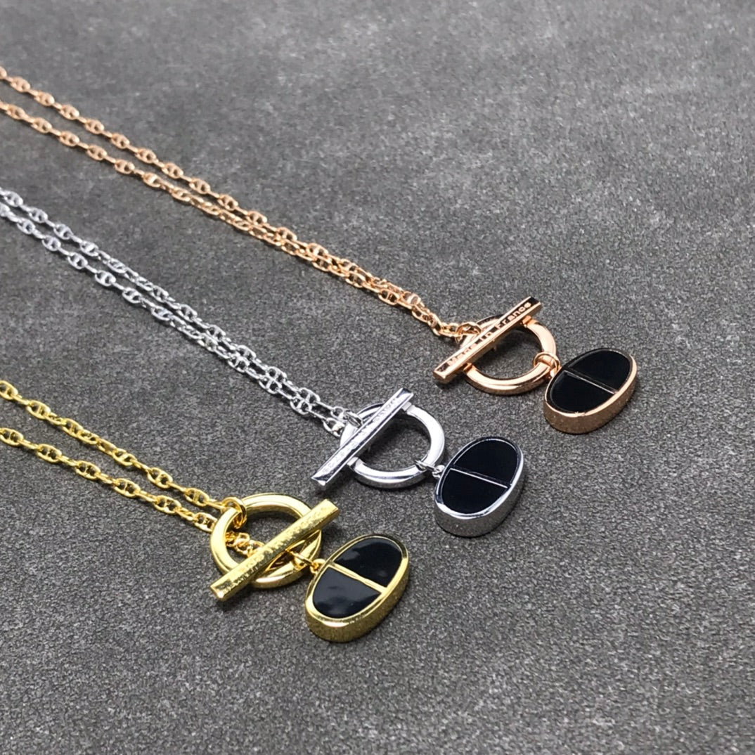 [Elitejewels]CHAINE VERSO BLACK CERAMIC  NECKLACE