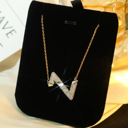 [Elitejewels]VOLT SILVER DIAMOND PEDANT NECKLACE