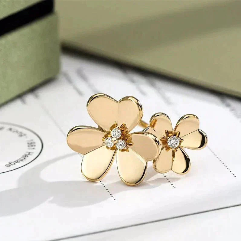 [Elitejewels]CLOVER COMOS GOLD DIAMANTRING