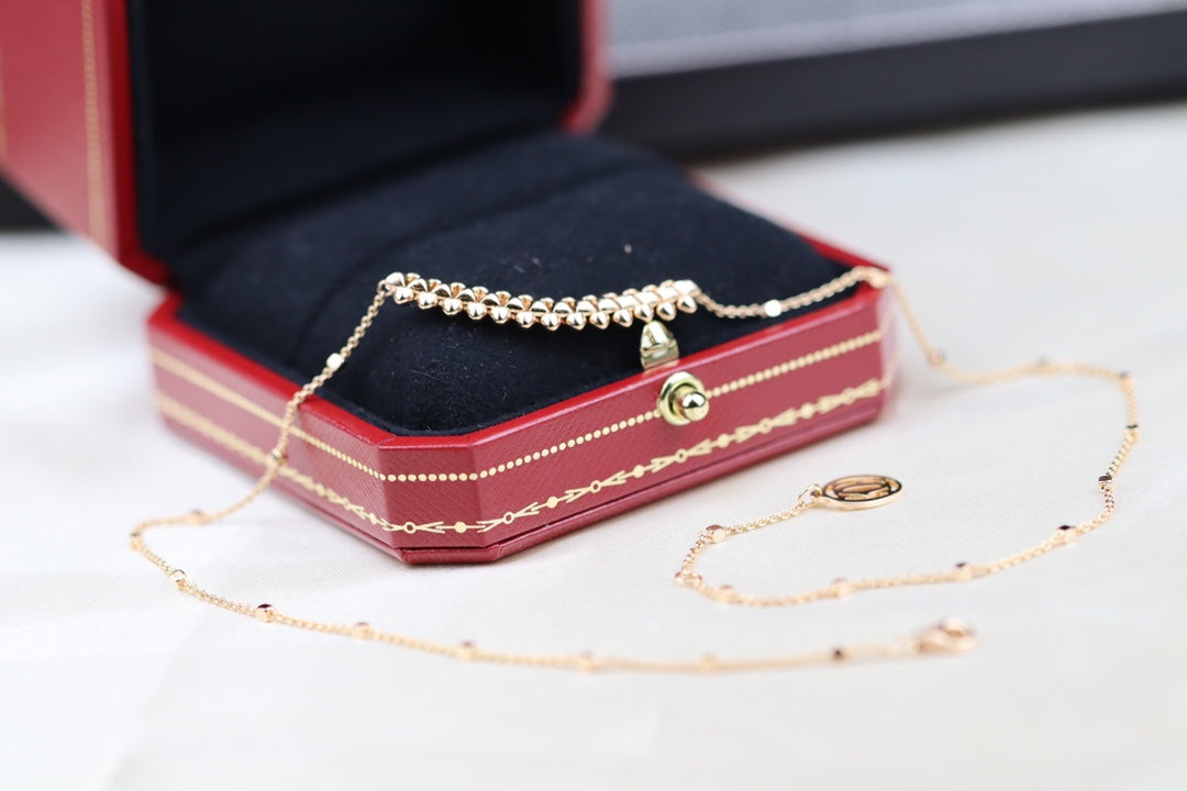 [Elitejewels]CLASH PINK GOLD NECKLACE