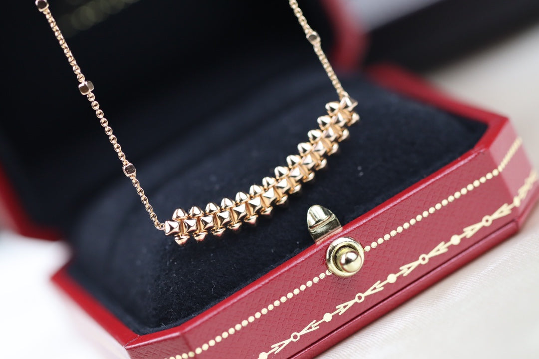 [Elitejewels]CLASH PINK GOLD NECKLACE