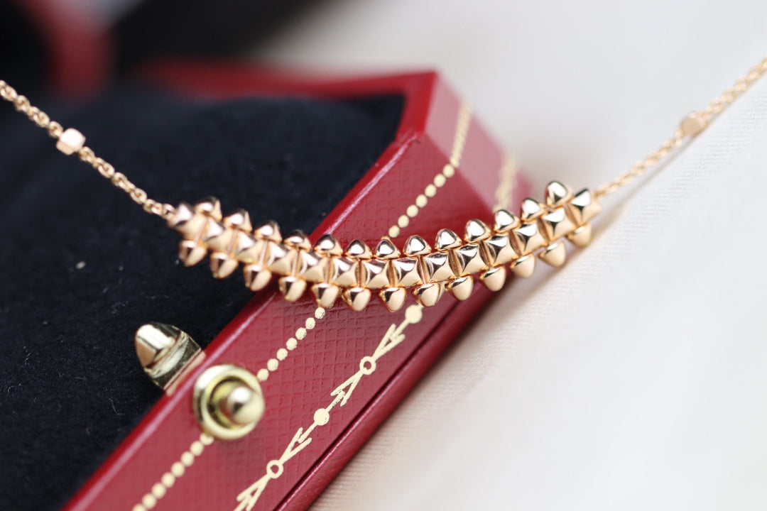 [Elitejewels]CLASH PINK GOLD NECKLACE