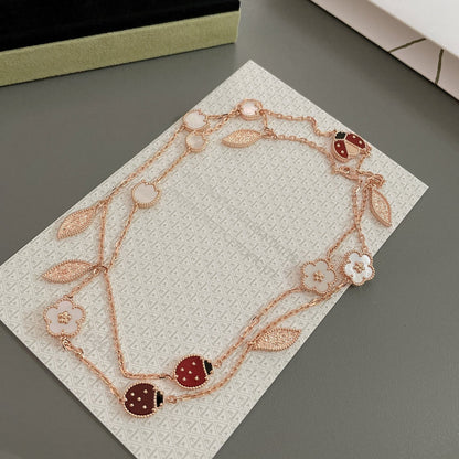 [Elitejewels]LUCKY SPRING 15 MOTIVE ROSÉGOLD HALSKETTE