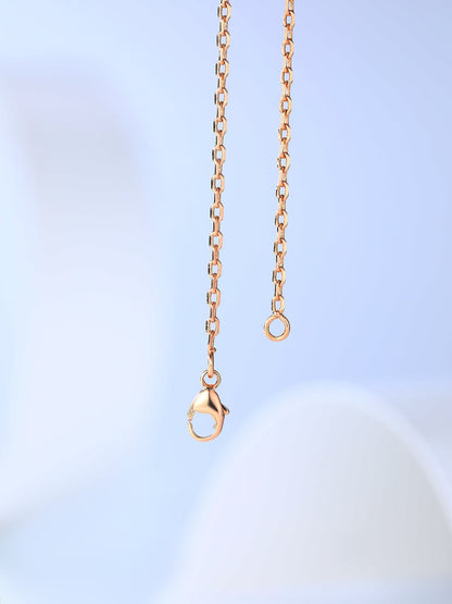 [Elitejewels]H CAGE PINK GOLD NECKLACE