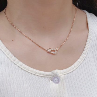 [Elitejewels]FORCE 10 PINK GOLD DIAMOND NECKLACE