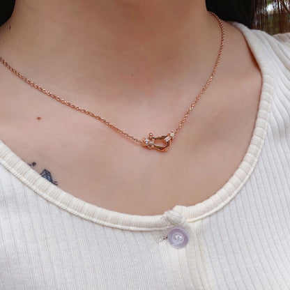 [Elitejewels]FORCE 10 PINK GOLD DIAMOND NECKLACE