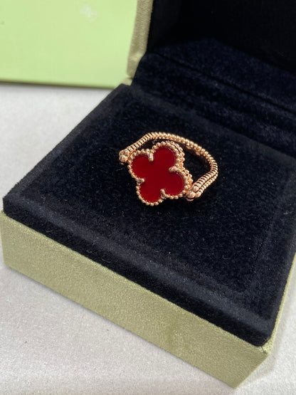 [Elitejewels]CLOVER RIVERSIBLE ROSE GOLD RING