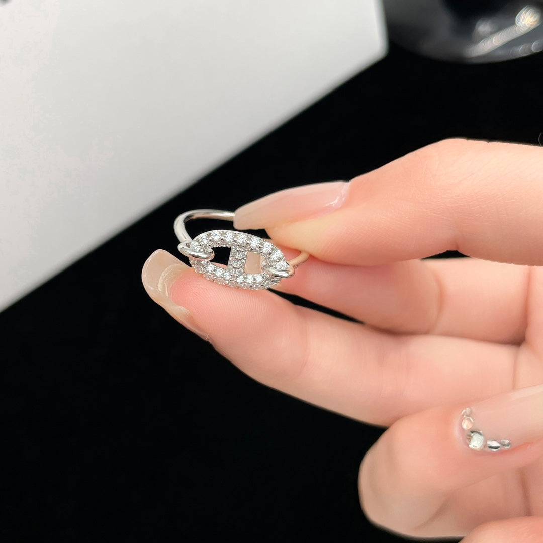 [Elitejewels]RONDE SMALL SILVER DIAMOND RING