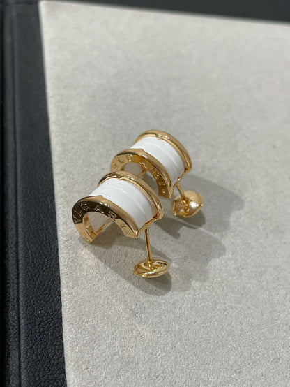 [Elitejewels]ZERO 1 PINK GOLD CERAMIC EARRINGS