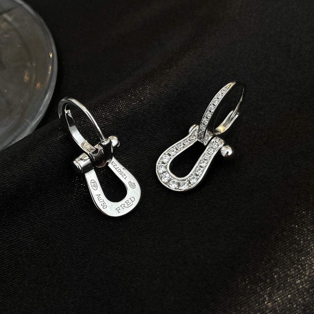 [Elitejewels]FORCE 10 FULL DIAMOND DROP EARRINGS MEDIUM MODEL