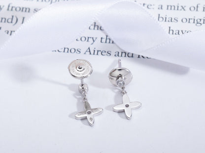 [Elitejewels]VIDYLLE SILVER DIAMOND MINI DROP EARRINGS