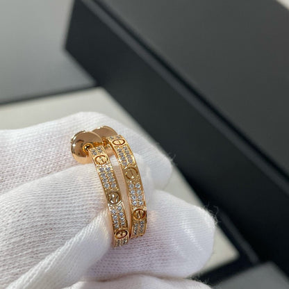 [Elitejewels] Creolen aus Roségold mit Diamanten von Love