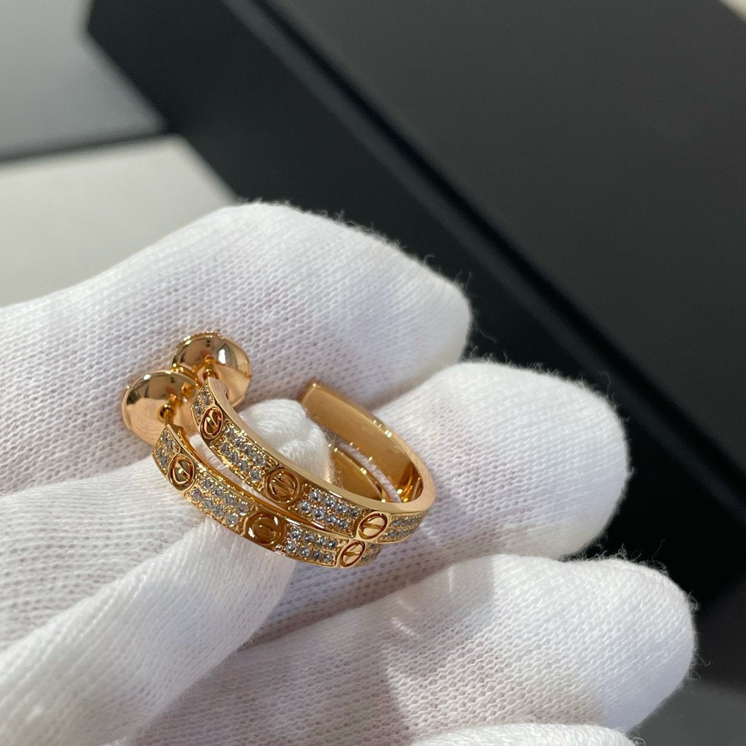 [Elitejewels] Creolen aus Roségold mit Diamanten von Love