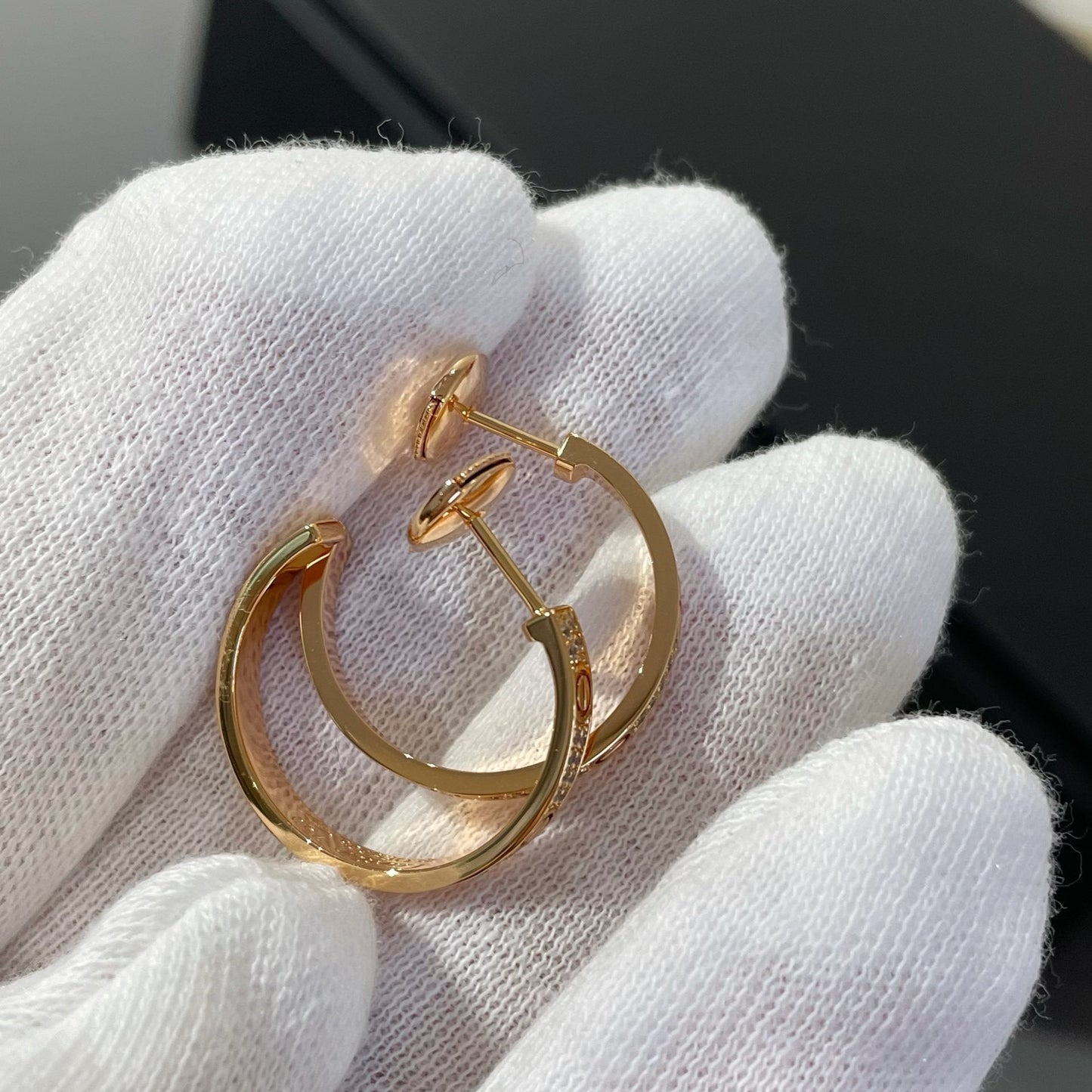 [Elitejewels] Creolen aus Roségold mit Diamanten von Love