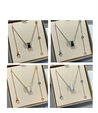 [Elitejewels]ZERO 1 DIAMOND CERAMIC NECKLACE