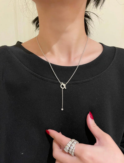 [Elitejewels]フィネスシルバーダイヤモンドネックレス