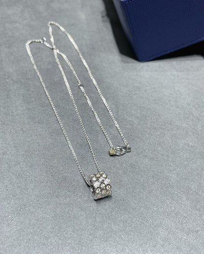 [Elitejewels]BEE LOVE DIAMOND PAVED 3 ROW NECKLACE