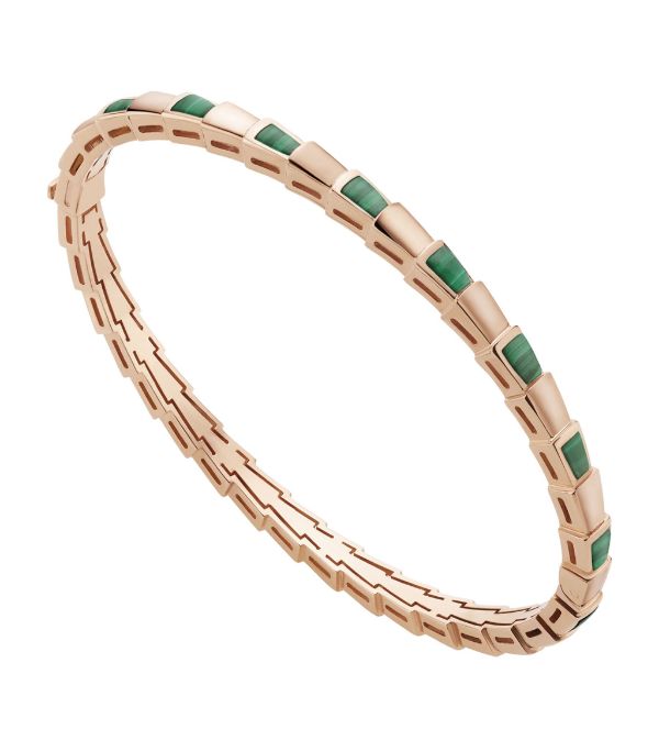 [Elitejewels]SERPENTI ARMBAND ROSGOLD MALACHIT 