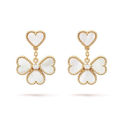 [Elitejewels]CLOVER SWEET WHITE MOP EARRINGS