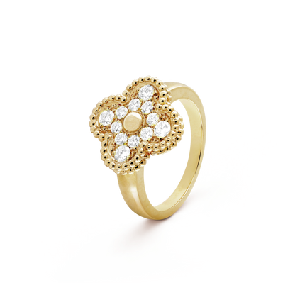 [Elitejewels] KLEEBLATT-DIAMANTRING