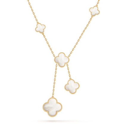 [Elitejewels]CLOVER MOTHER OF PEARL NECKLACE 6 MOTIF