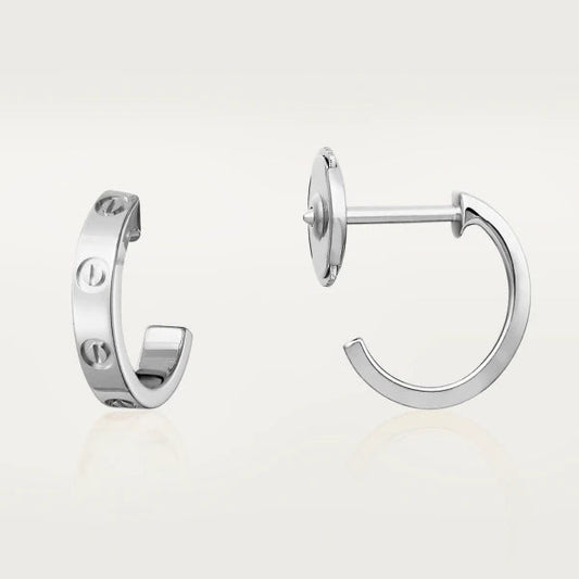 [Elitejewels]LOVE EARRINGS 2.65MM SILVER