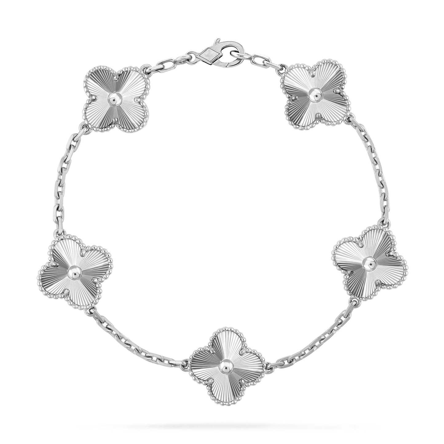 [Elitejewels]CLOVER SILVER 5 MOTIFS BRACELET