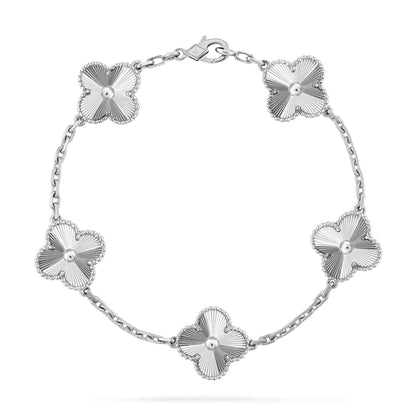 [Elitejewels]CLOVER SILVER 5 MOTIFS BRACELET