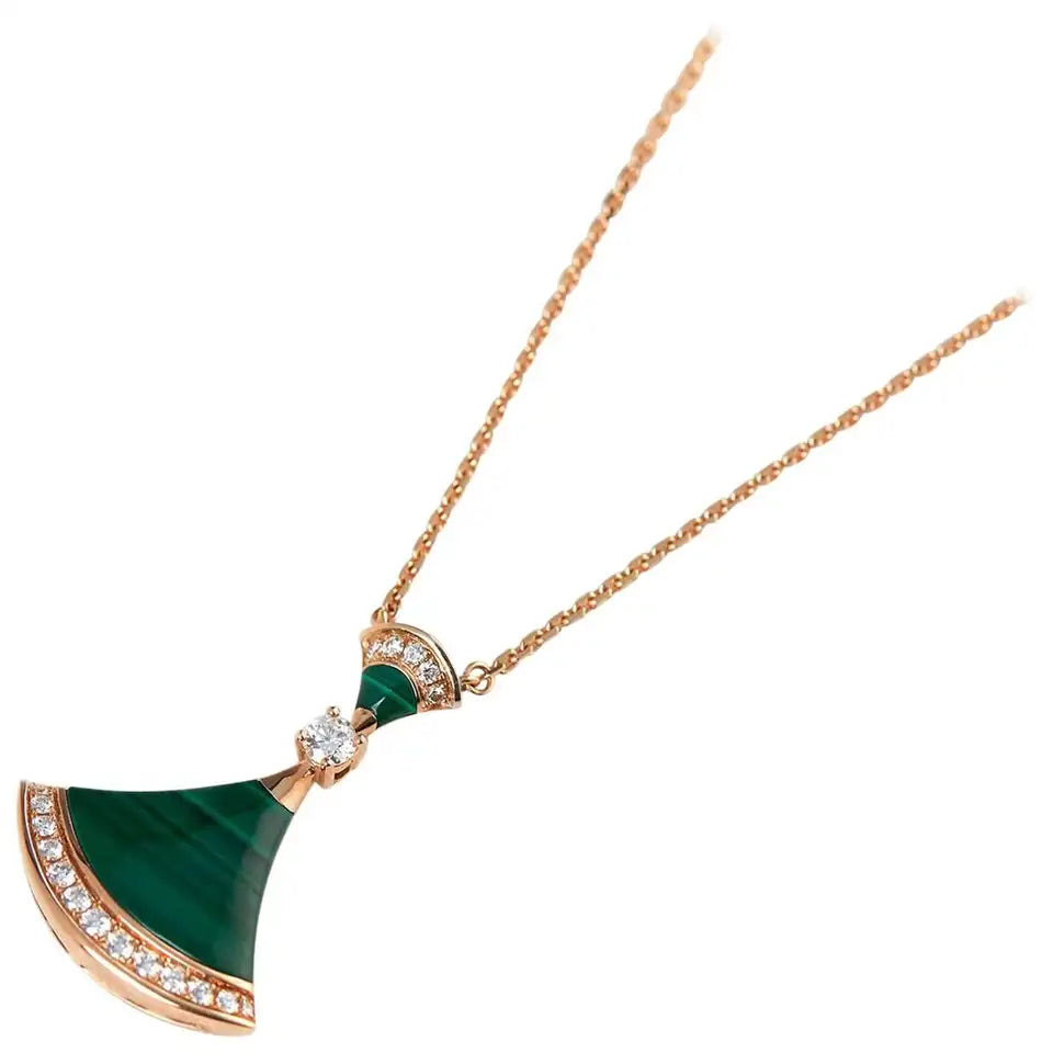 [Elitejewels]DREAM NECKLACE MALACHITE DIAMOND