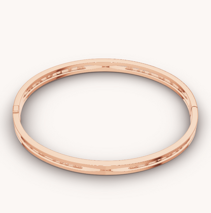 [Elitejewels]ZERO 1 SPIRAL LOGO PINK GOLD BRACELET