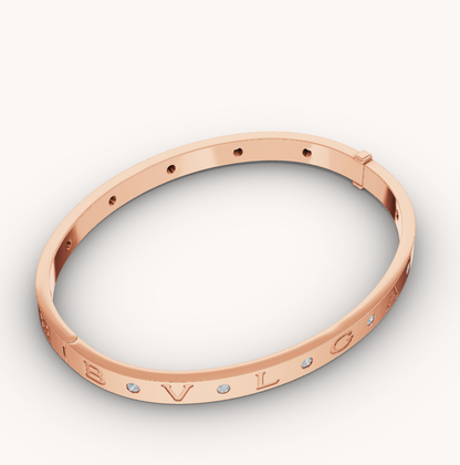 [Elitejewels]ZERO 1 PINK GOLD 12 DIAMONDS BRACELET