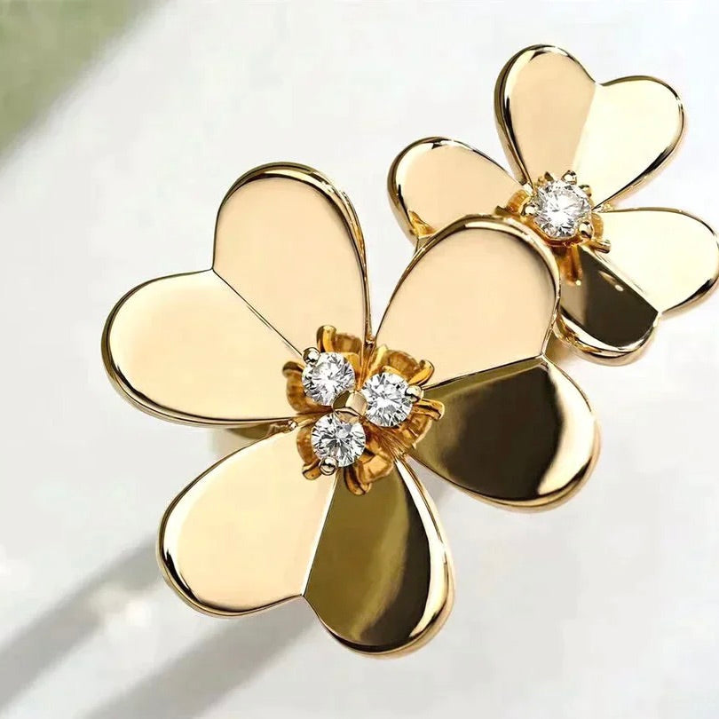 [Elitejewels]CLOVER COMOS GOLD DIAMANTRING