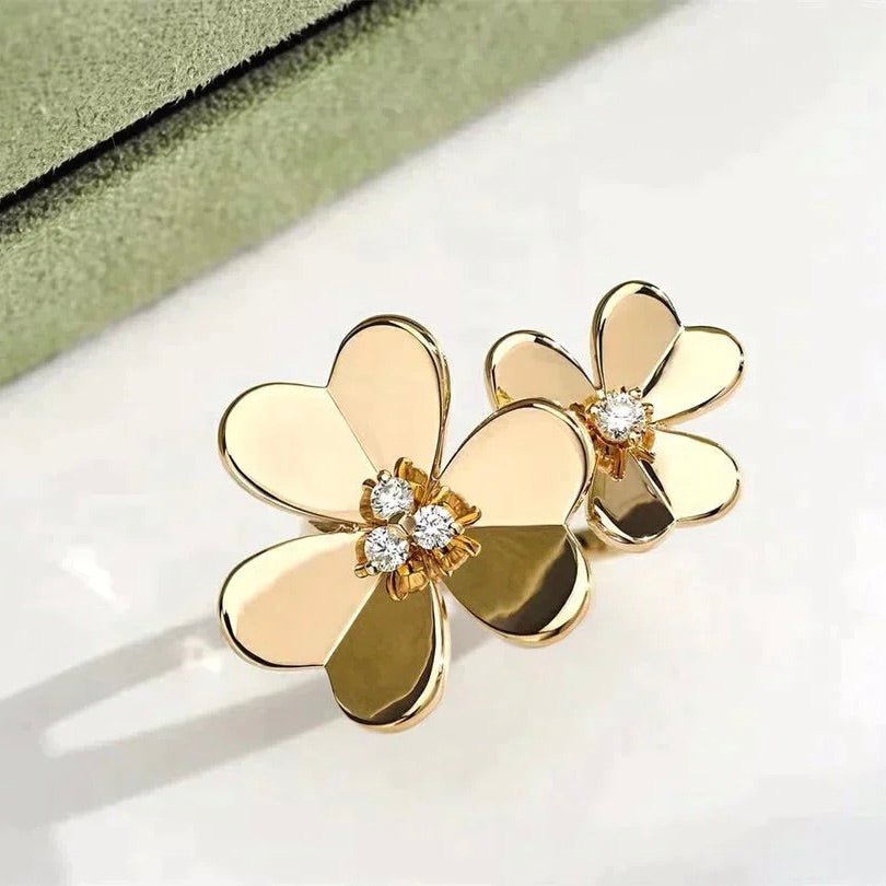 [Elitejewels]CLOVER COMOS GOLD DIAMANTRING