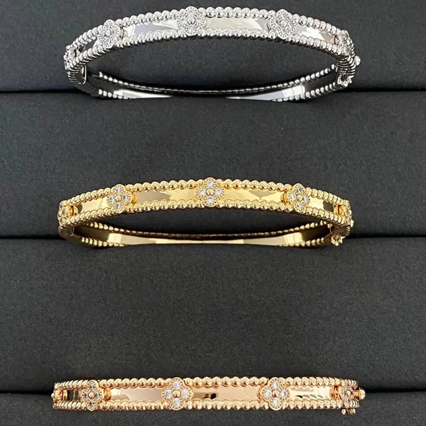 [Elitejewels] KLEEBLATT ARMBAND 4MM DIAMANTEN