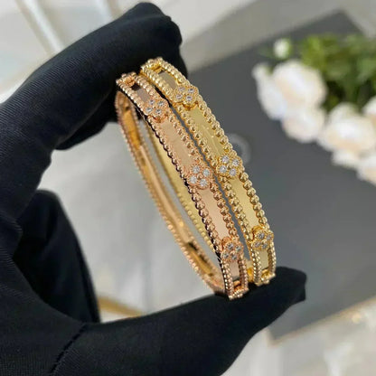 [Elitejewels] KLEEBLATT ARMBAND 4MM DIAMANTEN